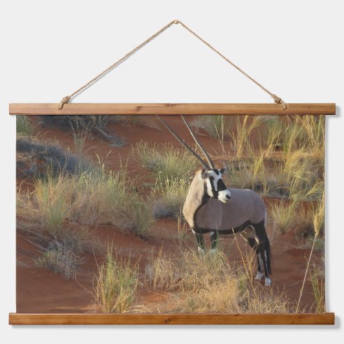 African Wildlife Oryx Antelope Sand Dune Savannah Hanging Tapestry