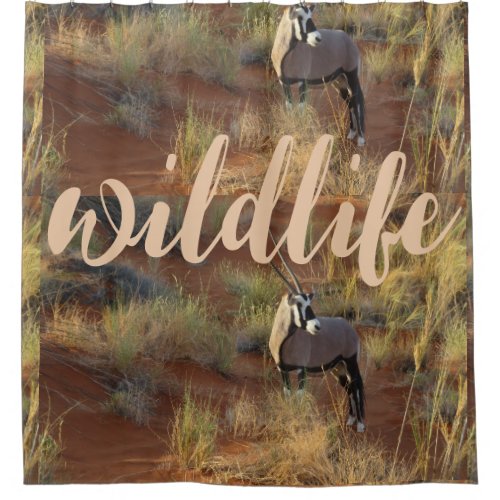 African Wildlife Oryx Antelope Sand Dune Savannah Shower Curtain