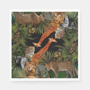 African wildlife Paper Napkin