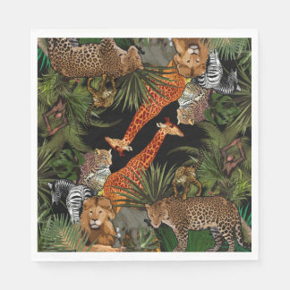 African wildlife Paper Napkin