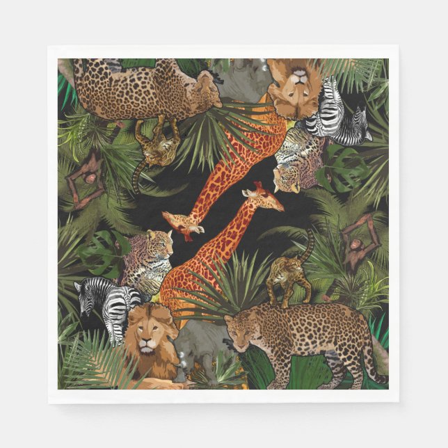 African wildlife Paper Napkin (Front)