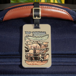 African Wildlife Ripped Elephant Bodyguard Luggage Tag