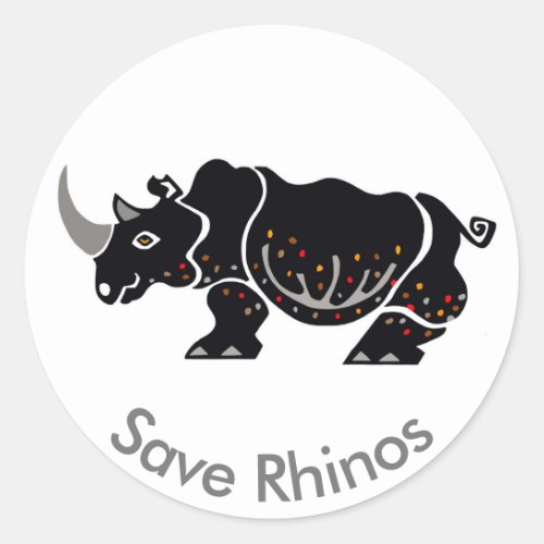 African wildlife _ Save Rhinos _ Stickers