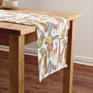 African Wildlife Table Runner