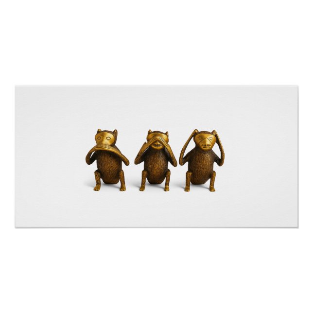 African Wisdom Trio – Inspiring Cultural Art Poster (Front)
