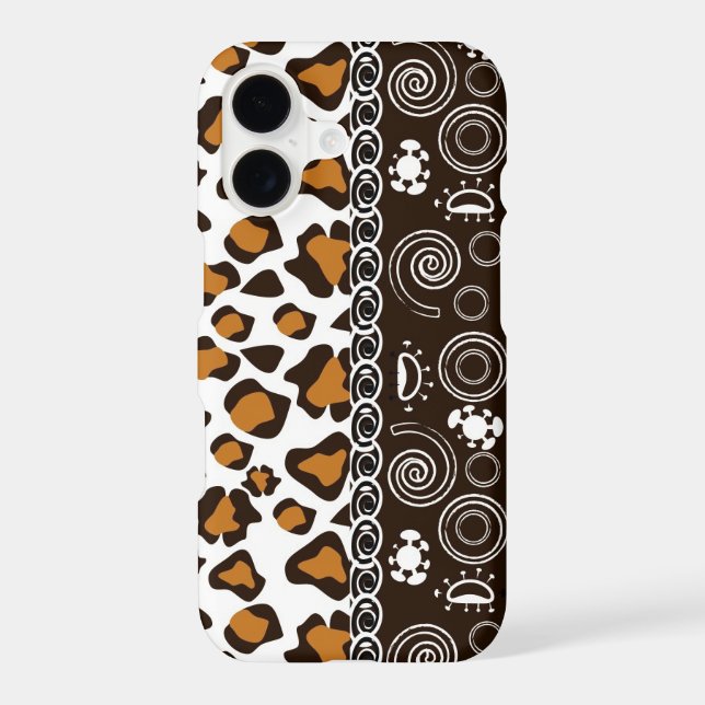 African with cheetah skin pattern iphone case (Back)