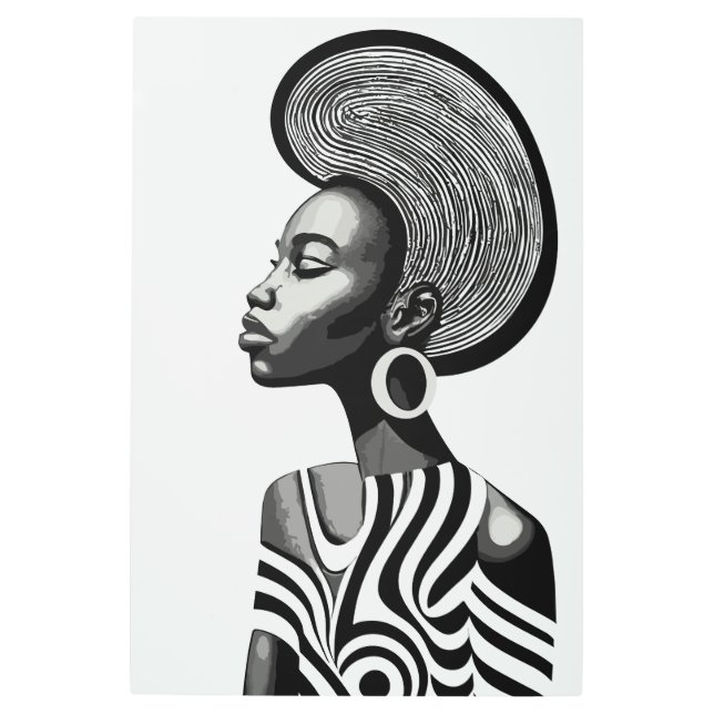 African woman - African style Metal Print (Front)