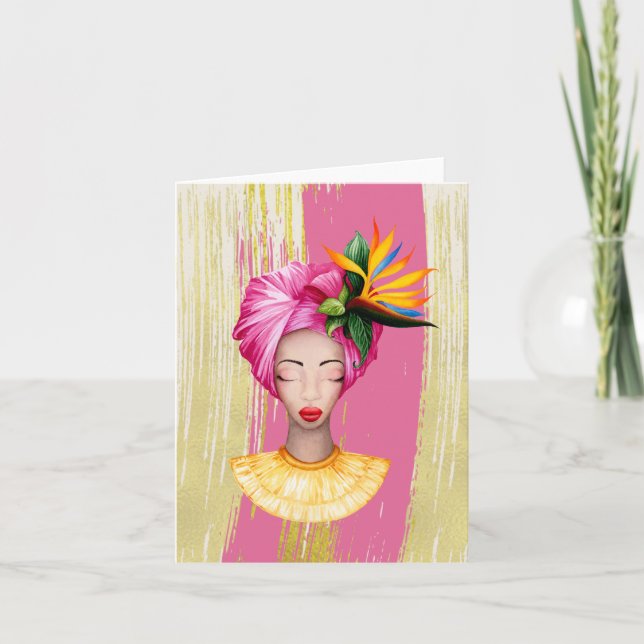 African Woman All Occasion Note card (Front)