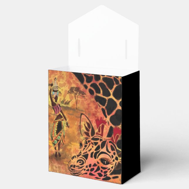 African Woman and Giraffe Gift Boxes (Opened)