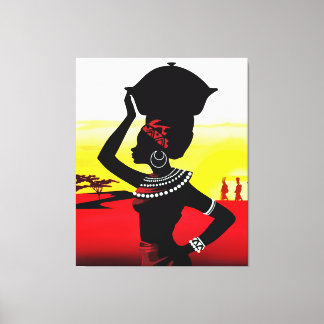 African Woman art Canvas Print
