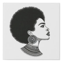 African Woman Black Heritage Canvas Wall Art