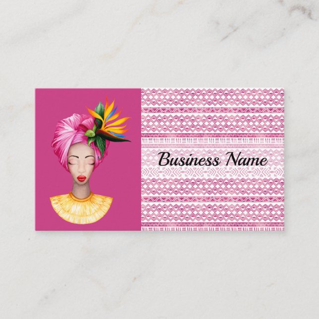 African Woman Business Card (Front)