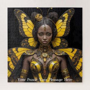 African Woman Butterfly Dress  Jigsaw Puzzle