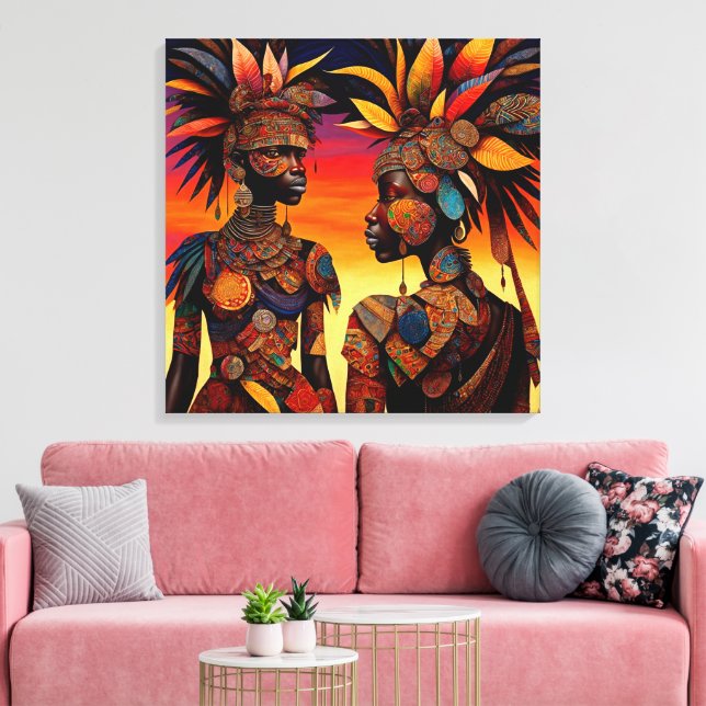 African Woman Canvas Art (Insitu(LivingRoom))