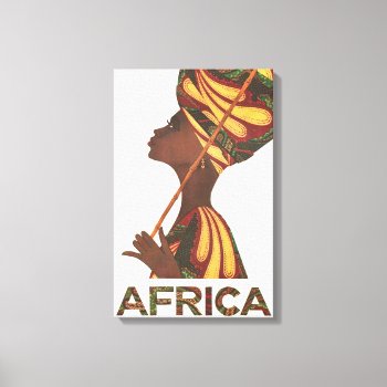 African Woman Canvas Print by RetroAndVintage at Zazzle
