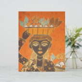 African Woman Carrying Basket  Customize  Art  (Standing Front)