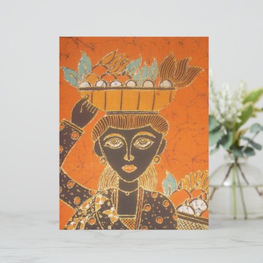 African Woman Carrying Basket  Customize  Art  (Standing Front)