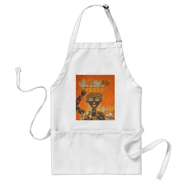 African Woman Carrying Basket Customize Product Adult Apron (Front)