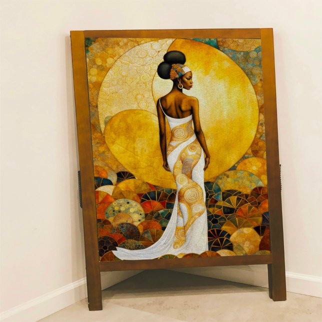 African Woman in White Decoupage Tissue Paper (Creator Uploaded)
