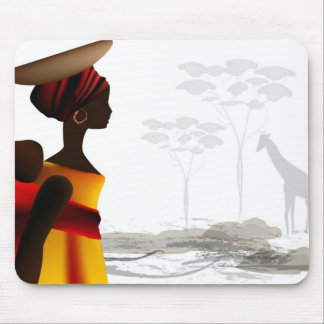 African woman mouse pad