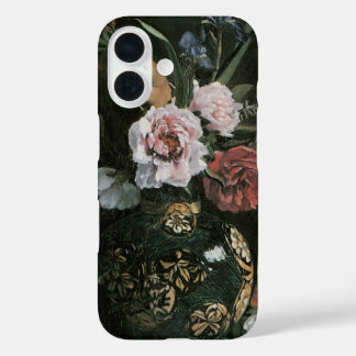 African Woman Peonies by Frederic Bazille, Flowers iPhone 16 Case