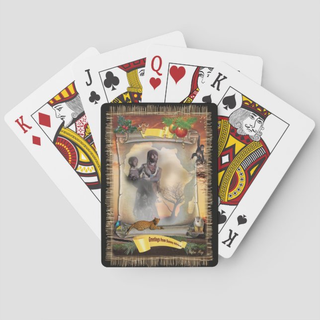 African woman poker cards (Back)