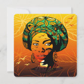 African Woman Portrait with Sunset (Front)