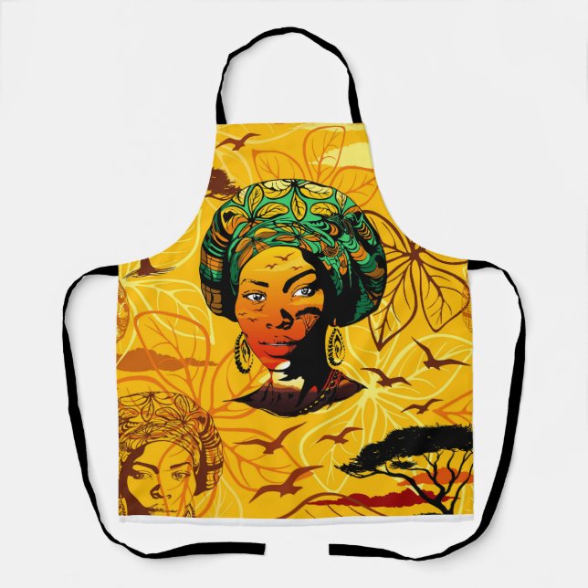 African Woman Portrait with Sunset Apron (Front)