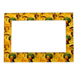 African Woman Portrait with Sunset Magnetic Frame