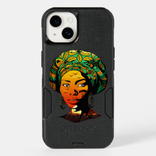 African Woman Portrait with Sunset OtterBox iPhone 14 Case