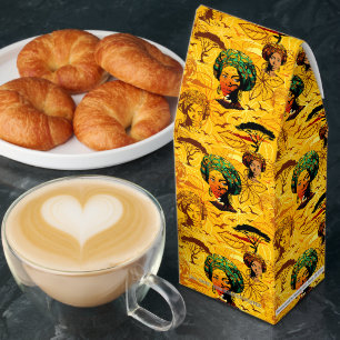 African Woman Portrait with Sunset Roasted Coffee