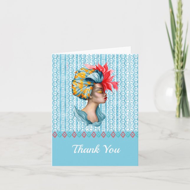 African Woman Thank You Card (Front)