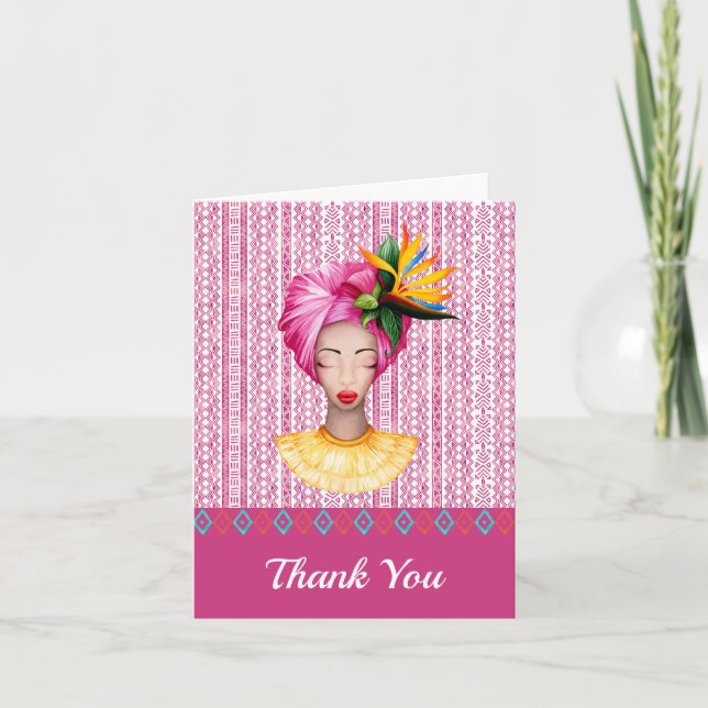 African Woman Thank You Card (Front)