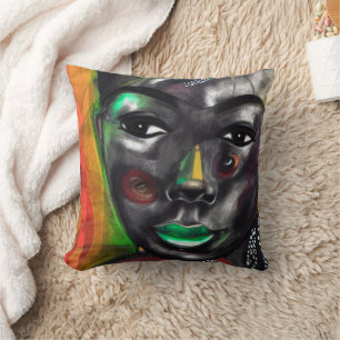 African Woman Throw Pillow