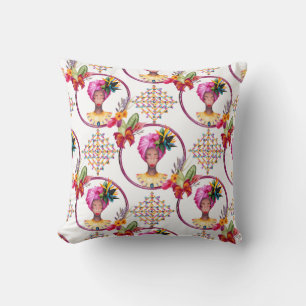 African Woman Throw Pillow