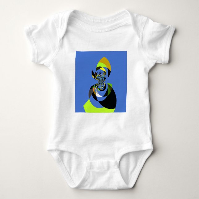 African Woman Vector Design Art Print Baby Bodysuit (Front)