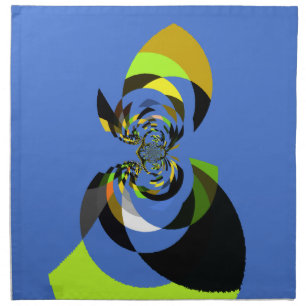 African Woman Vector Design Art Print Cloth Napkin