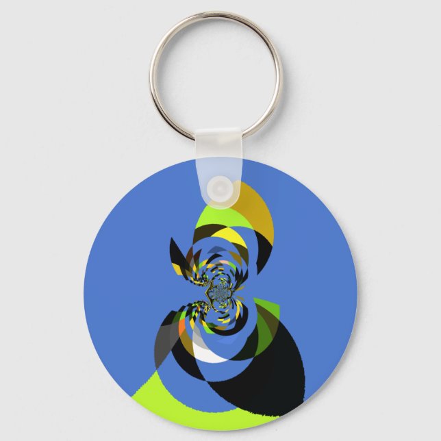 African Woman Vector Design Art Print Keychain (Front)