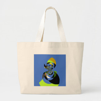African Woman Vector Design Art Print Large Tote Bag