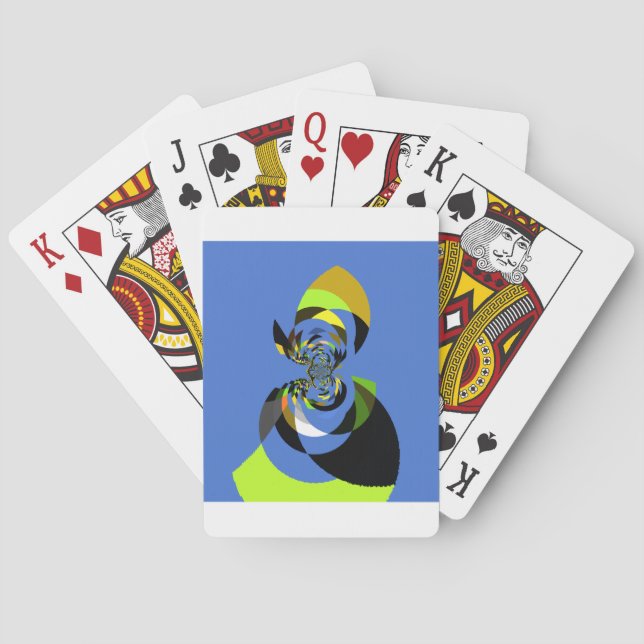 African Woman Vector Design Art Print Poker Cards (Back)
