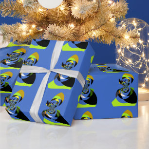 African Woman Vector Design Art Print Wrapping Paper