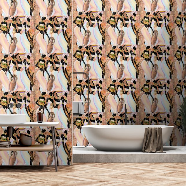 African Women Art Painting Wallpaper (Bathroom)