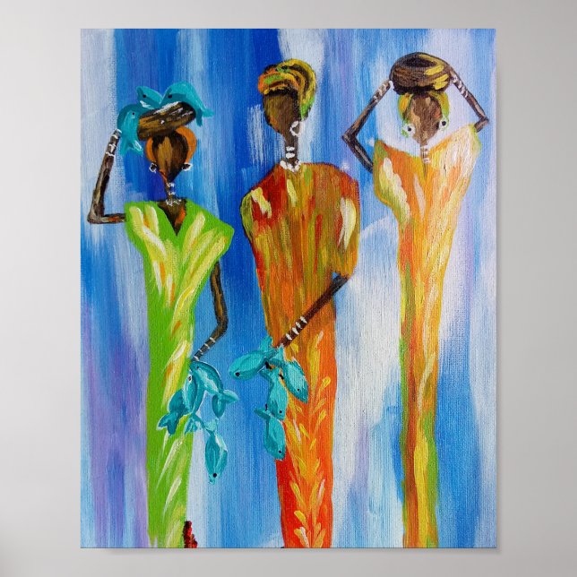 African Women at the Market Print (Front)