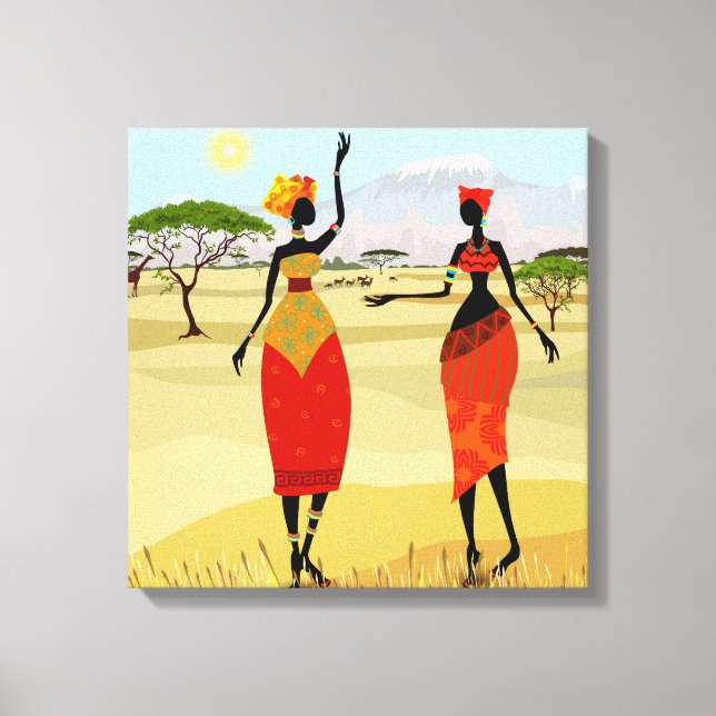 African Women background Canvas Print (Front)