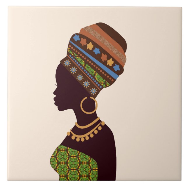 African women ceramic tile (Front)