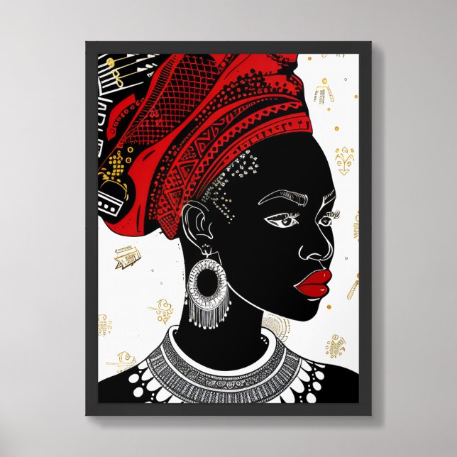 African Women Framed Poster Art  (Framed Front)
