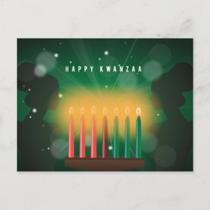 african women happy kwanzaa holiday postcard