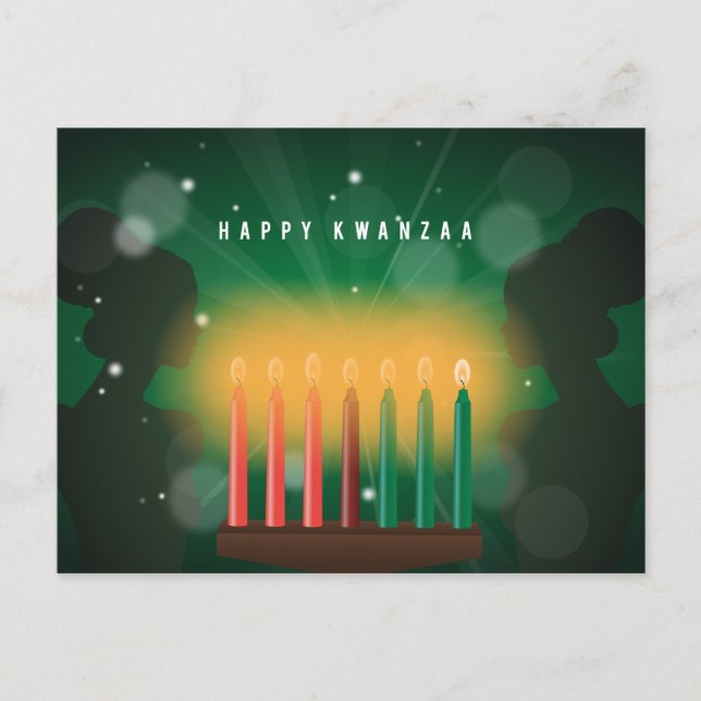 african women happy kwanzaa holiday postcard (Front)