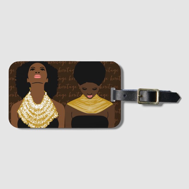 African Women Luggage Tag (Front Horizontal)