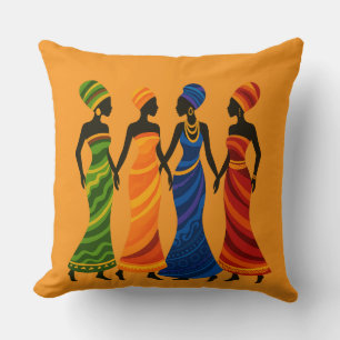 African Women Throw Pillow